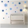 azutura Christmas Snowflake Festive Wall Sticker Pack Cloud Grey