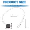 PATIKIL 1.5m / 4.9Ft Retractable Remote Control Tether, Round Security Remote Cable Lock Adjustable Cable Leash Length for TV Remote Control Gaming Controller, Black