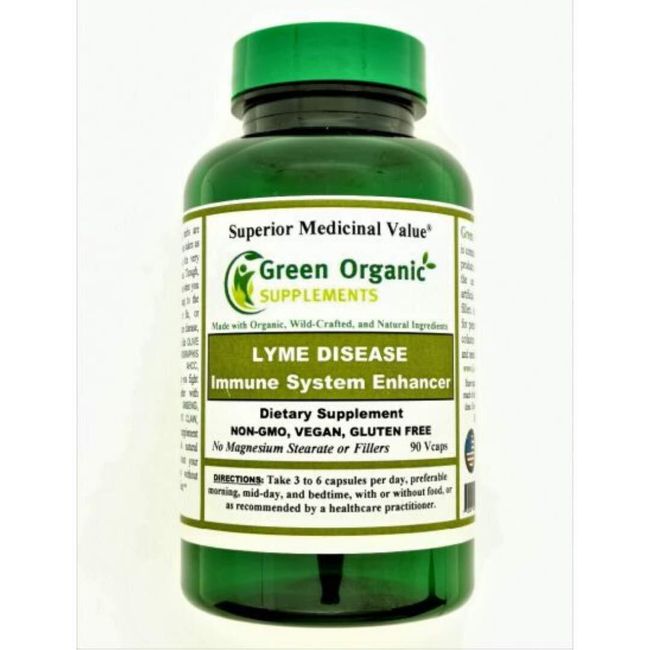 Green Organic Supplements Lyme Disease, Immune System Enhancer, Antibiotic