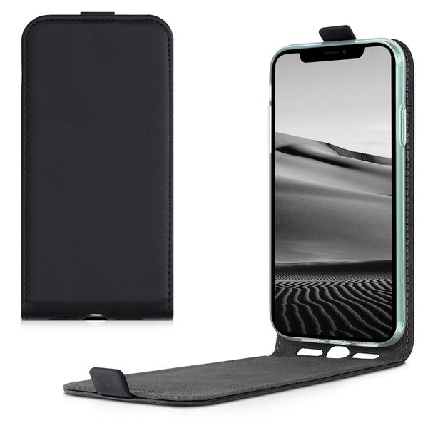 kwmobile Protective Case Compatible with Apple iPhone 11 - Mobile Phone Case - Flip Case Mobile Phone Case Black