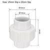 sourcing map 25mm Slip x 25mm Slip Metric PVC Pipe Fitting Union Solvent Socket Quick Connector