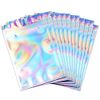100 Pieces Resealable Smell Proof Bags, Flat Clear Food Storage Bags Pouch Aluminum Plastic Packaging Bags, Rainbow Color (5x7inch)