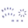 Easy Gel Nails, Short, 24 Pieces, Artificial Nails, Cute Purple, Beads, Calm Purple, Popular, Korean, Nail Supplies, 48 Double Sided Tape Included, Camellia and Butterflies