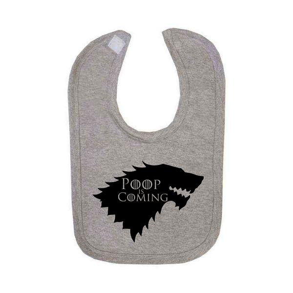 Grey Poop is Coming Baby Bib
