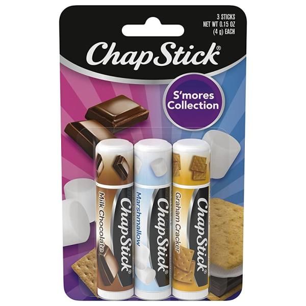 ChapStick (3 Pack + 3 Pack) S&#39;mores Collection Graham Cracker, Marshmallow &amp; Milk Chocolate Flavored Lip Balm Tube Variety