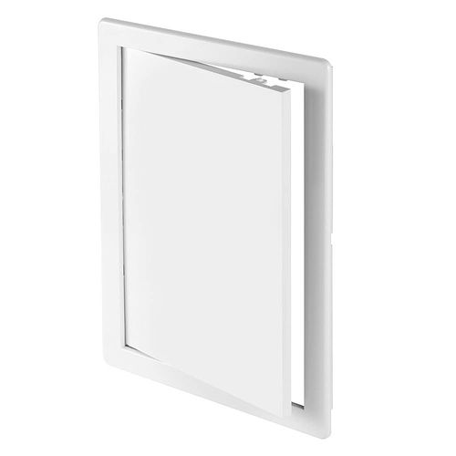Awenta 150 x 200 mm Plastic Access Panel Door - White Opening Flap Cover Plate - Inspection Hatch - Door Latch - Concealed Hinge - Removable Door - Paintable Smooth Surface (6 x 8 Inches)