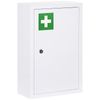 Wall Medicine Cabinet with Lock, Lockable Wall Cabinet, White