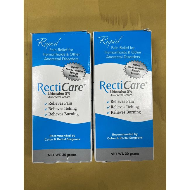 2 New RectiCare Cream - 30 Grams Each Box Ex. 01/25