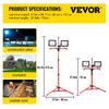 Dual-head Led Work Light 20000 Lumen Led Work Light with Tripod 27.6-68.1"