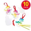 Baker Ross EF410 Snowman Scratch Art Decorations (Pack of 10), Assorted
