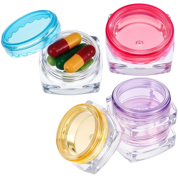 Small Pill Organizer Box 5 Pcs Travel Pill Case Portable Daily Mini Pill Container for Purse Medicine Storage Container Vitamin Holder Pill Organizer Dispenser to Hold Medicine Cod Liver Oil