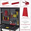 Garage Workbench with Pegboard 32" Adjustable Workshop Tool Organizer Work Table