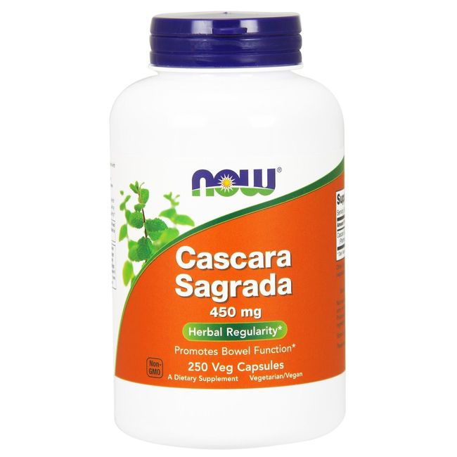 NOW Foods Cascara Sagrada, 450 mg, 250 Veg Capsules