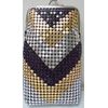 1 Eclipse 3 Tone Luxury Mesh Sequin Cigarette Case Fit 120's, Ball Clasp