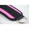 Double D-ring Ankle Cuff Straps Adjustable Leg Weight Wrist Belt for Cable Machine Attachment, 1Pair (Pink)