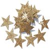 Silver 48 Fabric Glitter 25mm Star Iron-On