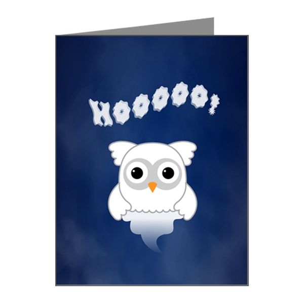 Note Cards (10 Pack) Spooky Little Ghost Owl in the Mist