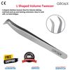 Professional L-Shape Serrated Tweezers – Ideal for Lash Extensions & Dental Use