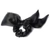 Stylish Black Hair Elastics, Cute, Rabbit Ears, Scrunchy, Organic, Hair Accessory, Cute, Women's, Korean (Black)