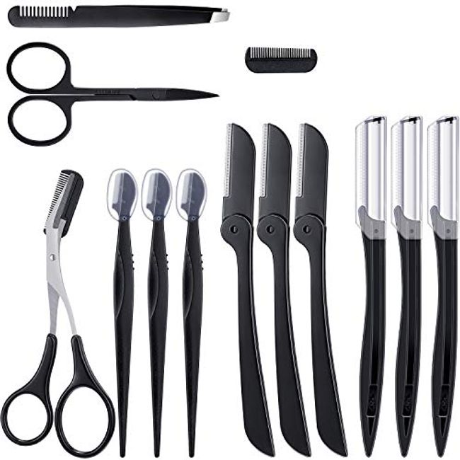 1Pc Stainless Steel Small Cosmetic Scissors Eyebrow Trimming Pointed Round  Head Small Scissors Beard Shaving Beauty Scissors