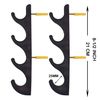 YYST Horizontal Fishing Rod Storage Rack Holder Wall Mount - W Screws - No Fishing Rod- Hold 4 Fishing Rods