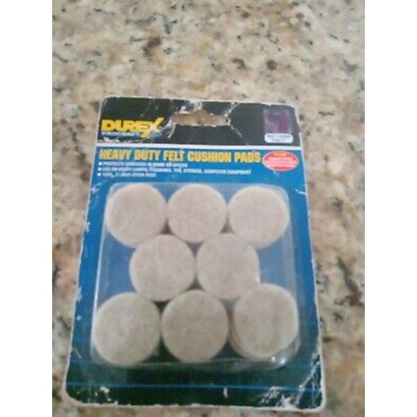 Durex 1"round 16pc Heavy Duty Self Stick Felt Cushion  Pads to Protect Surfaces