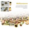 HSeaMall M8 Plated Carbon Steel Rivet Nut M8 Threaded Insert Flat Head Threaded Rivet Nutsert Cap Kits Rivnut Tool50Pack