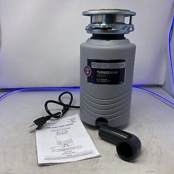 Glacier Bay TurboGrind Continuous Feed Garbage Disposal with Power Cord 1/2 HP