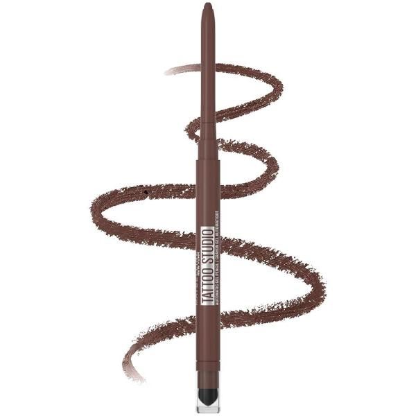 Maybelline Tattoo Studio Automatic Gel Pencil Waterproof Eyeliner, Blendable, Smudge-Proof, Up to 36 Hours of Wear