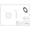 Solid Neoprene Adhesive Backed Rubber Washer - Size; 1mm Thick - 28mm Inside Diameter x 40mm Outside Diameter