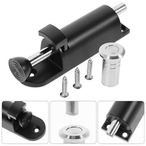 Barrel Bolt Latch Black Floor Door Spring Heavy Duty and Window Lock