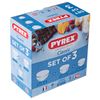 Pyrex Bowl Set, 0.5L/1.0L /2.0L, 3 Piece