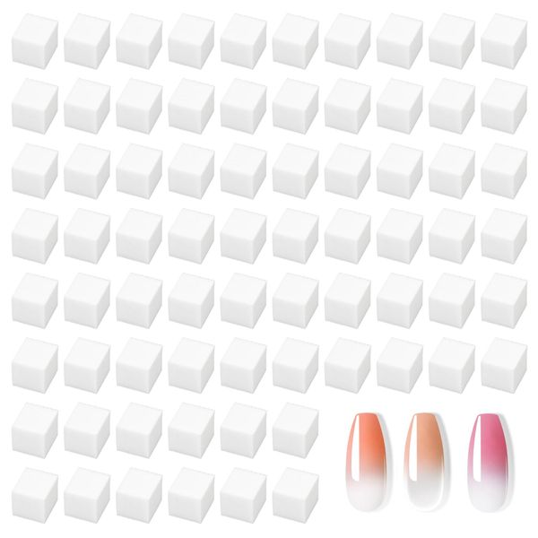 200Pcs Nail Sponges for Ombre, Soft Nail Art Sponges Square Mini Gel Polish Blending Sponge Applicator Ombre Nail Brush Gradient Nail Design Tools for Nails Art Design