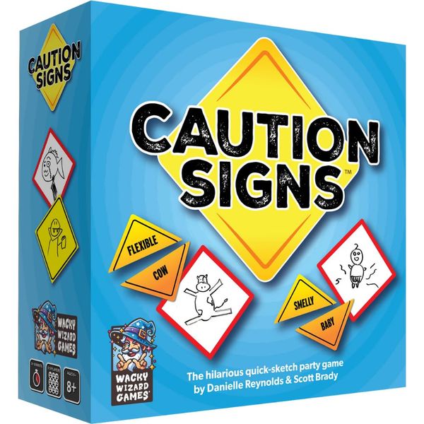 WISE WIZARD GAMES Caution Signs: A Hilarious Quick-Sketch Party Game