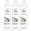 Dove Nourishing Secrets Dry Spray Antiperspirant Deodorant Waterlily & Sakura Blossom 3 Count for Women 48 Hour Sweat & Odor Protection 3.8 oz