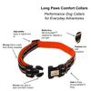 Long Paws Comfort Collar, Reflective, Padded Dog Collar, Large, Orange