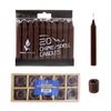 Mega Candles - Ceramic 1/2" Chime / Spell Candle Holder with Candles - BrownSet