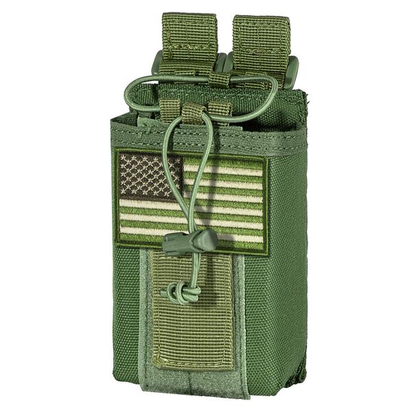 IronSeals Tactical Molle Adjustable Interphone Storage Bag Outdoor Sports Radio Pouch for Two Ways Walkie-Talkie