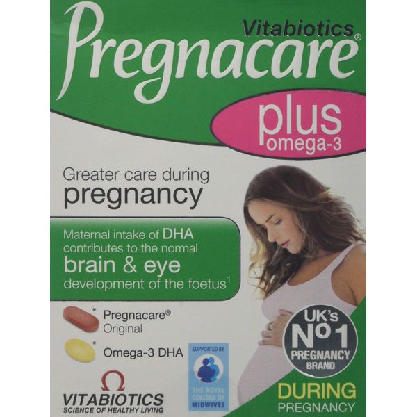 2 Packs Vitabiotics Pregnacare Plus Omega 3 - 56 Tablets = TOTAL 112 Tablets/Capsules by Vitabiotics