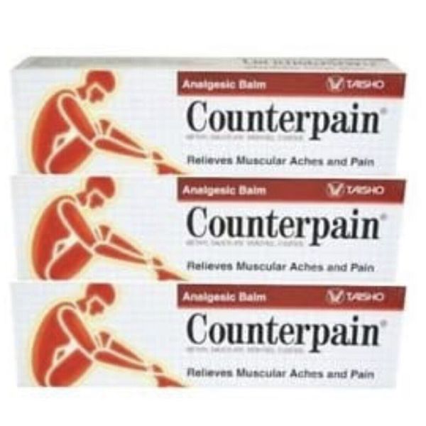 3 tubes x 120g - Counterpain Red Warm Hot - Massage Analgesic Balm