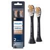 Philips Sonicare Genuine A3 Premium All-in-One Replacement Toothbrush Heads, 2 Brush Heads, Black, HX9092/95