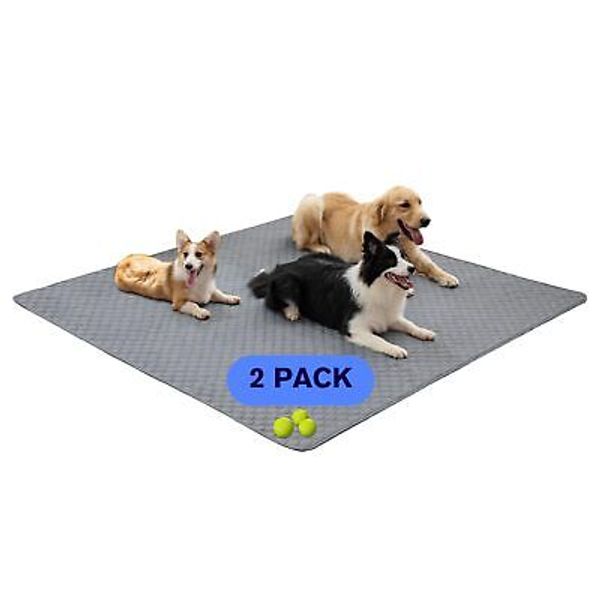 Washable Dog Pee Pads 2 Pack, 72"x72" Extra Large, Non-Slip Pet Playpen Mats ...