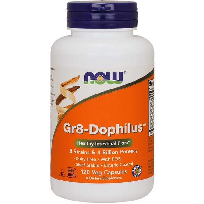 NOW Foods Gr8-Dophilus, 120 Veg Capsules