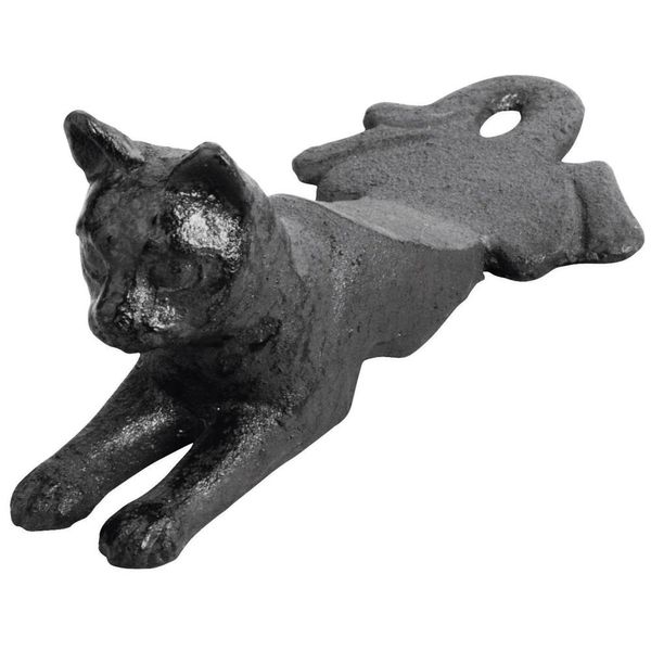 Esschert Design Door Wedge Cat, Black, 2.5''H (LH130)