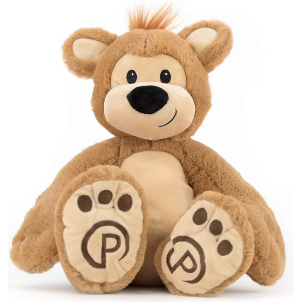 Plushible Pawley The Teddy Bear Stuffed Animal - Adorable Bear Plush with Embroidered Details - Soft & Snuggly Stuffed Animals for Babies, Toddlers & Kids - 18”