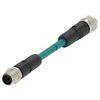 Sensor Cord, 4P M12 Plug to Receptacle, 2M, Sensor Actuator Cable Assemblies, TAD2453A201-020