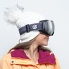 Nordik Loki Ski Goggle Winter Snow Goggles (Matte Black/Silver Lens)