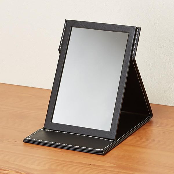 Folding mirror DIVINOUS2 (black) Mirror Stand mirror Wall mirror Tabletop mirror 1 side Nitori