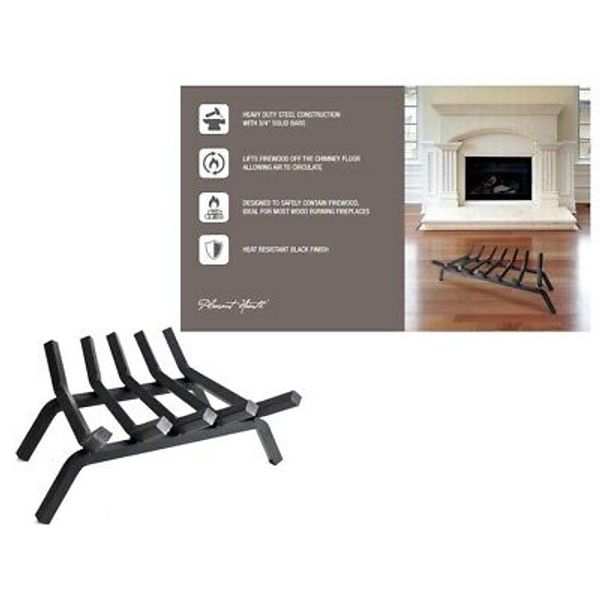 Pleasant Hearth 20.9'' L x 13.58'' W x 7.68'' H 5-Bar Steel Fireplace Grate