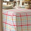 Dibor XL Gingham Tablecloth Rainbow Chequered Fabric Table Linen Table Cloth